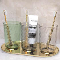 Light luxury toothbrushing cup creative mouthwash cup electroplated dental cup for couples high-looking home hotel plastic cup unbreakable