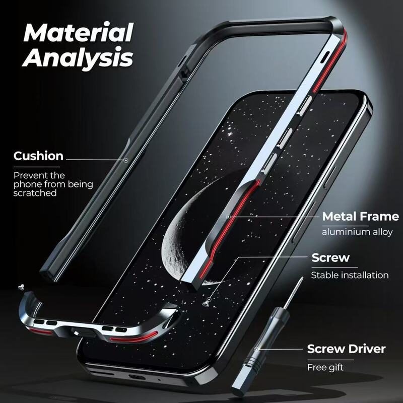 Metal Frame Suitable for Google Pixel 10 Pro Phone Case, New Google Pixel 9 Blade Classic Breathable Heat Dissipation Pixel 9 Pro XL Aluminum Alloy Middle Frame Google Pixel 8