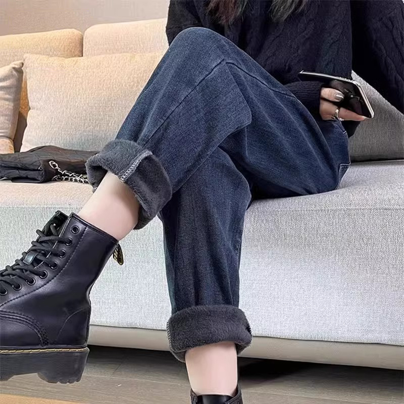 Maternity Pants Autumn and Winter 2026 New Style Dad Jeans Fleece-Lined Thickened Wide-Leg Carrot Pants Autumn Outerwear Pants Maternity Pants Autumn and Winter 2026 New Style Dad Jeans Fleece-Lined Thickened Wide-Leg Carrot Pants Autumn Outerwear Pants