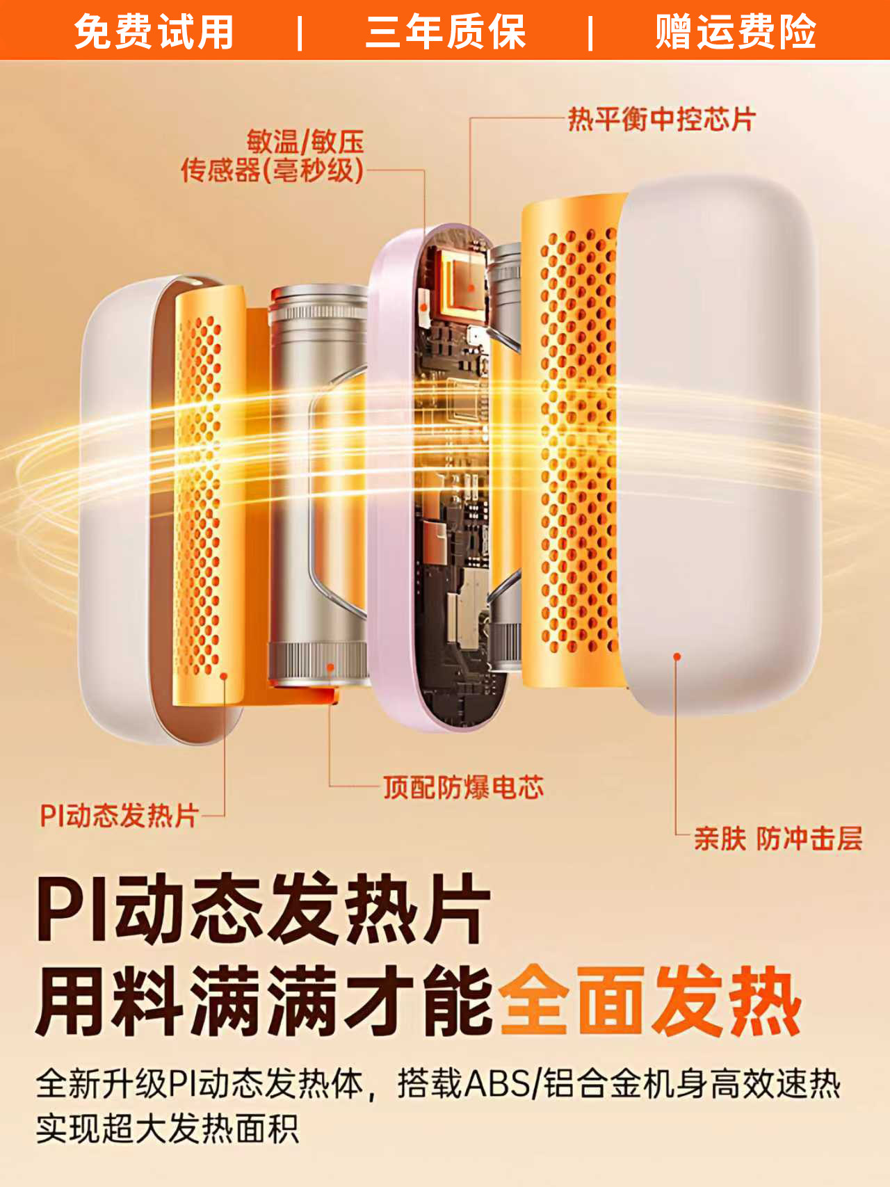 3C Certified] 2025 New Model Rechargeable Hand Warmer 2-in-1 Magnetic Hand Warmer Self-Heating Explosion-Proof Gift for Girls Student Hot Water Bottle USB Portable Winter Heating Device