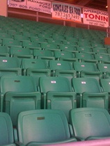 Hollow blow molded side-mounted bleacher chair with backrest for sports venues and stadiums school ladder classrooms large conferences