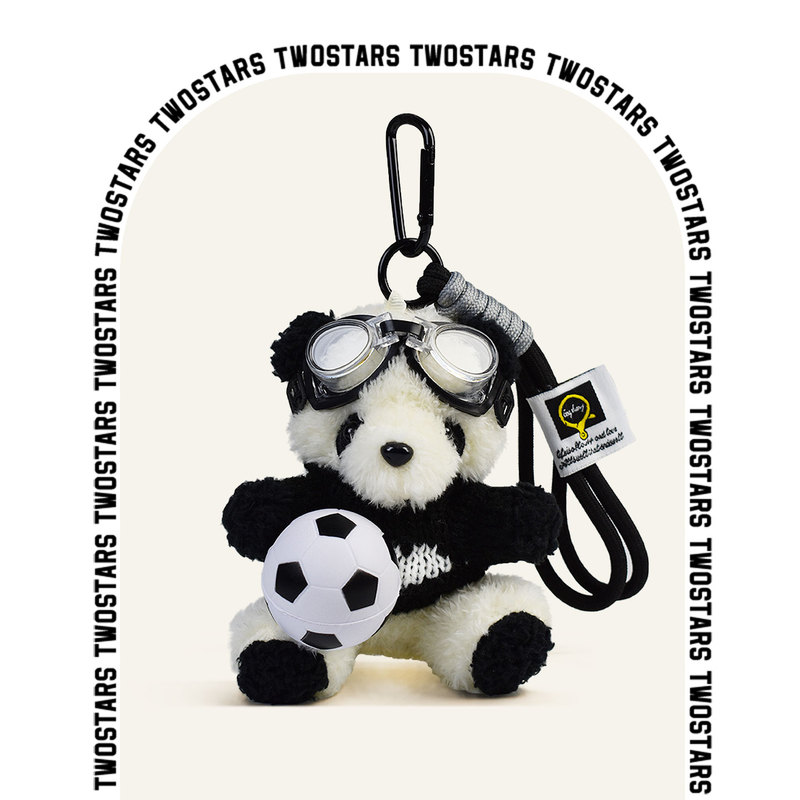Original and Fun Bag Charms: Football Panda Plush Toy, Basketball Bear Doll, High-End Style, Same Model as Deng Wei Original and Fun Bag Charms: Football Panda Plush Toy, Basketball Bear Doll, High-End Style, Same Model as Deng Wei