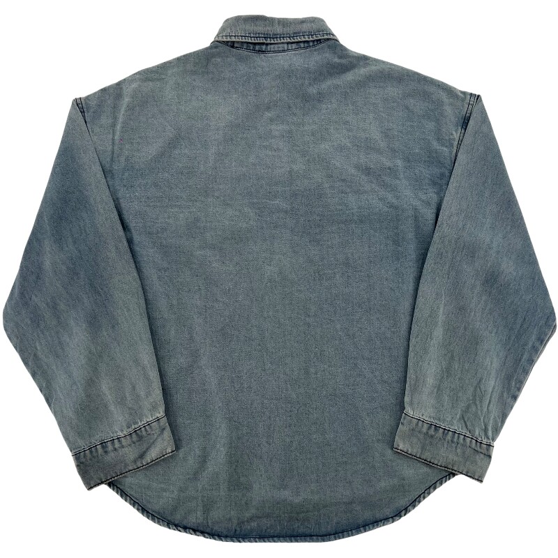 Джинсовая рубашка vintage古着美式复古阿美咔叽水洗做旧长袖日系牛仔衬衫男女n2