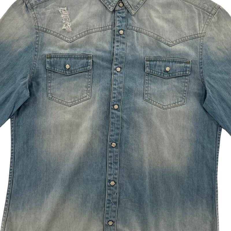 Джинсовая рубашка vintage古着美式复古阿美咔叽水洗做旧长袖日系牛仔衬衫男女n2