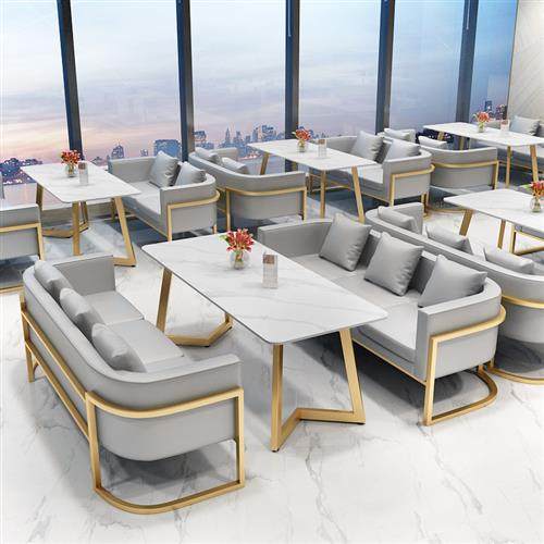 북유럽 카페 밀크티 숍 레저 협상 바 클리어 바 상업용 양식 레스토랑 데크 소파 테이블과 의자 조합