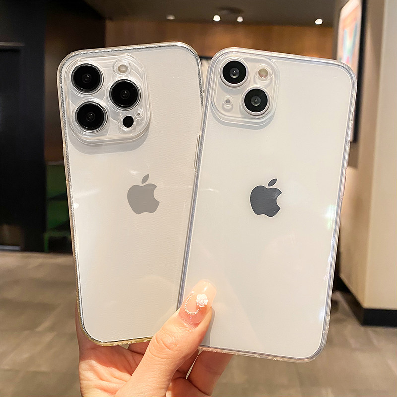 Applicable Jane approx. transparent straight side soft shell iphone15promax apple 14 phone shell 13pro male and female 12 full package x xr silicone xsmax anti-fall 7 8pl