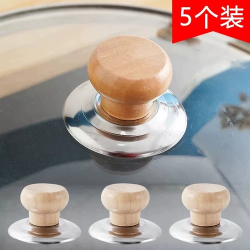 Деревянная стеклянная ручка, аксессуары из натурального дерева, защита от ожогов