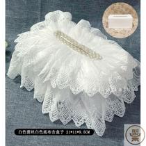 High-end lace handmade beading bedroom and living room household tissue paper cover tissue box cover