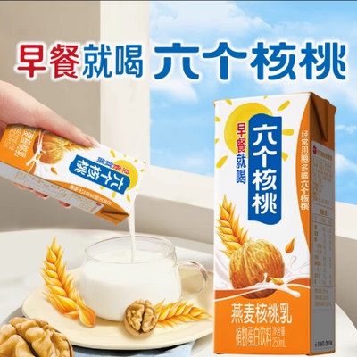 六个核桃早餐核桃乳250ml×24盒