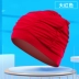 Mũ bơi vải cho nữ tóc dài thời trang, chất liệu polyester co giãn cao, thoáng khí, mũ bơi chu vi vòng đầu lớn thoải mái mũ bơi chống nước kính bơi và mũ bơi 