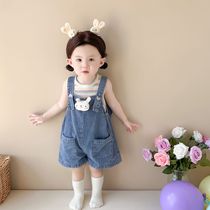Summer Children Knitted Colorful Striped Vest Girl Baby Cute