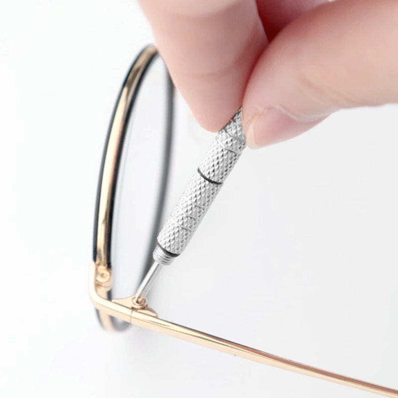 Glasses Repair Small Screws Frame Leg Screws Silicone Nose Pads Screwdriver Spare Parts Repair Tool Box Set