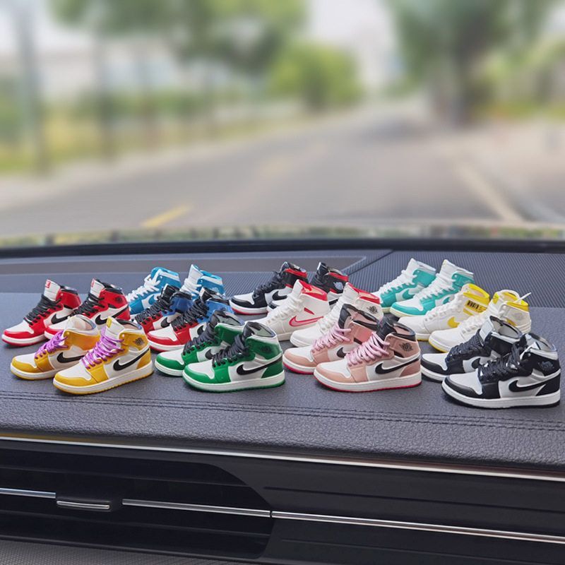 Trendy Internet Celebrity Model Figurine Car Decoration Interior Accessory for Men Creative 3D Personalized Shoe Model Sneaker Decoration Aj