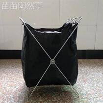 Large garbage bag rack thickened bracket folding support rack outdoor camping home kitchen metal trash can rack
