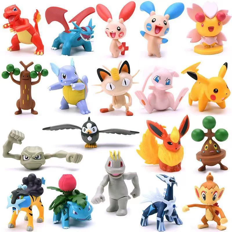 Коллекция 3–6 см фигурок-питомцев Pokémon TOYS PIKA Chu MeW Two Mew