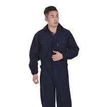 San Ruzhuo thickened denim one-piece work clothes suit mens dust-proof hooded auto repair clothes spray-painted anti-scalding welding clothes