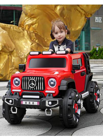 Children's Electric Car with Four Wheels and Remote Control, Toy Car That Can Seat Adults, Off-Road Vehicle for Boys and Girls, Baby Stroller