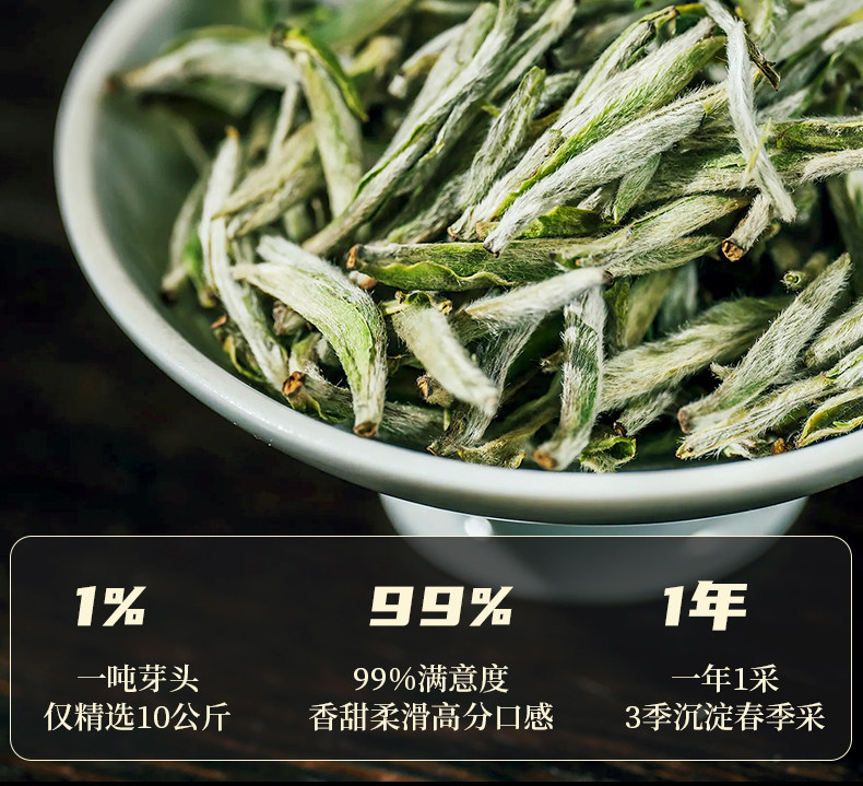 冠品醇香 白毫银针白茶 100g罐装 天猫优惠券折后￥19.9包邮（￥29.9-10）