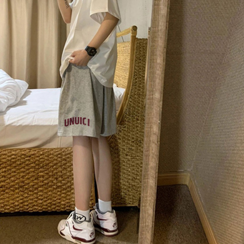 American-Style Gray Shorts for Men, Summer Thin Trendy Brand Casual Five-Point Pants, Loose Fit, Elastic Waist, Large Shorts American-Style Gray Shorts for Men, Summer Thin Trendy Brand Casual Five-Point Pants, Loose Fit, Elastic Waist, Large Shorts