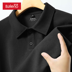 Baleno polo shirt men's 2024 new summer 230g heavy waffle T-shirt loose men's lapel T-shirt