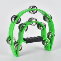 Big bell ring rattle KTV number half moon circle adult percussion instrument double row tambourine bell double layer flower drum plastic hand