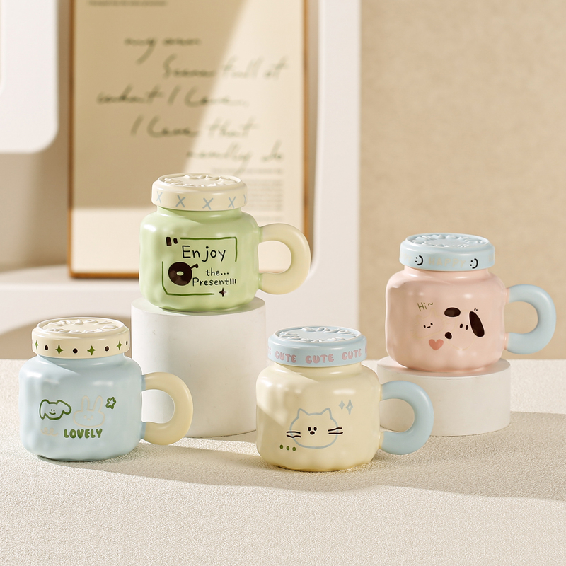New Ceramic Water Kettle Cup Mug with Lid, High Temperature Resistant Ceramic Water Cup, Women's Home Office Coffee Cup New Ceramic Water Kettle Cup Mug with Lid, High Temperature Resistant Ceramic Water Cup, Women's Home Office Coffee Cup