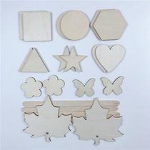 Tie-dye geometric plywood tool shape puzzle indigo-dyed wood chips learning handmade materials printing and dyeing indigo dye batik