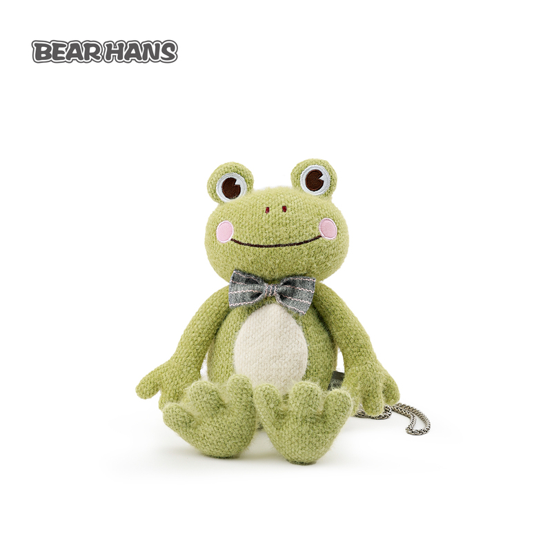 Little Bear Hans Frog Frank Plush Doll Bag Crossbody Bag Doll Plush Toy Birthday Gift for Girls