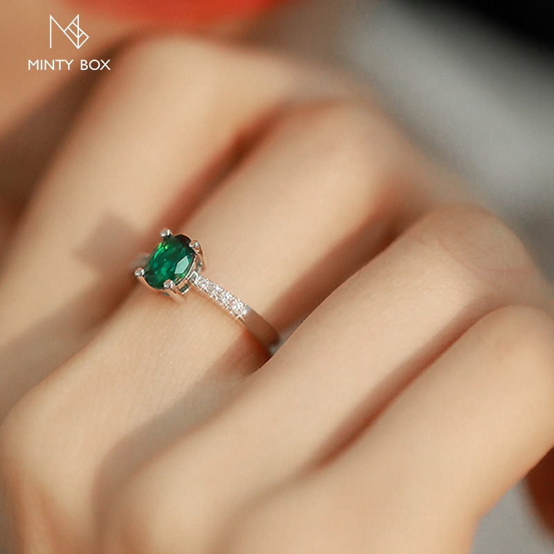 ミンティボックス エメラルドグリーン エメラルドリング レディース エメラルドライト ラグジュアリー フォーチュン シュガーキューブ エメラルドリング