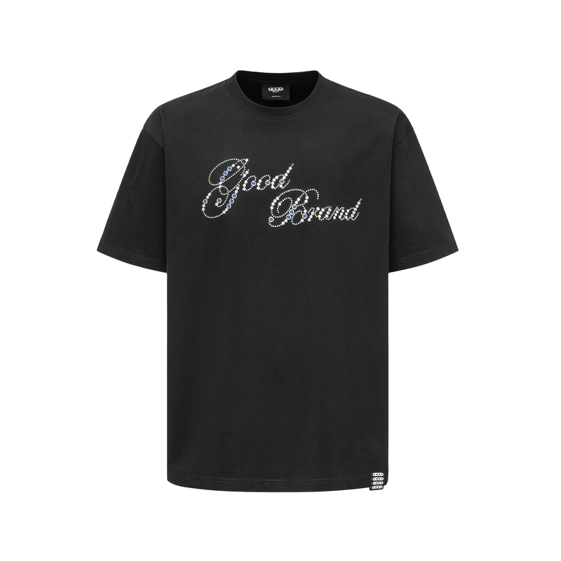 [Official Genuine Product] Gb-Goodbrand 25Ss Floral Embroidered Light Luxury Short Sleeve Unisex
