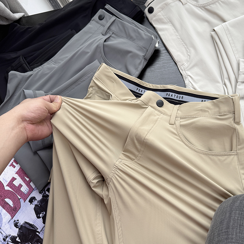 European and American Style/Golf Tour Spring and Summer Men's Ice Silk Cool Straight-Leg Casual Pants Long Pants S00492 European and American Style/Golf Tour Spring and Summer Men's Ice Silk Cool Straight-Leg Casual Pants Long Pants S00492