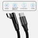 Haowei double-head mobile game Type-c braided data cable 100W fast charging single elbow fit for Huawei Mate60pro Xiaomi 13 real me oppo Meizu vivo Apple 15 ສາຍສາກໂທລະສັບມືຖື