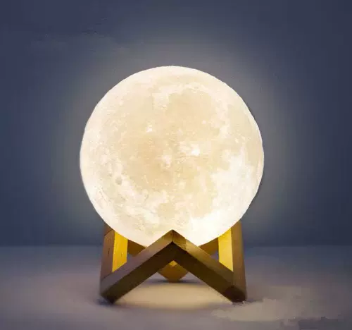 Луна, креативный ночник, легкая настольная лампа для кровати, атмосферное звездное небо, подарок на день рождения, 3D, популярно в интернете