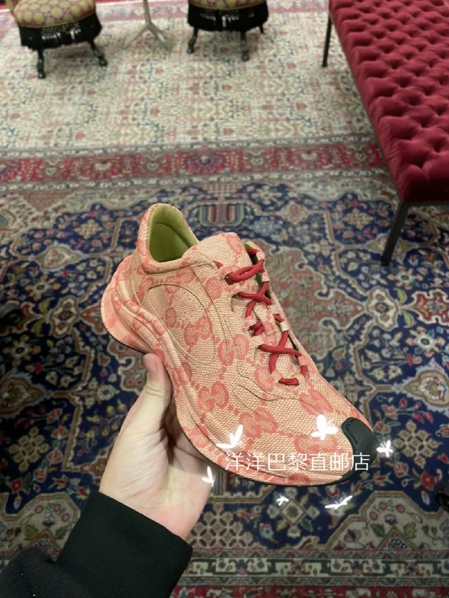 Покупка Gucci Gutci 23 года ранней весной новые женские кеды на шнурках из канваса GG