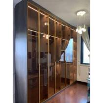Minimalist glass cabinet door custom wine cabinet bookcase cupboard glass door with aluminum alloy tempered glass wardrobe door