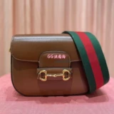 Gucci/Gucci Horsebit 1955 мини -сумочка красная кость