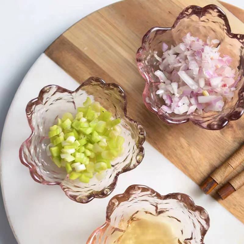 Европейская столовая вилка small glass dish nordic style gold inlay glass sauce bowl mi