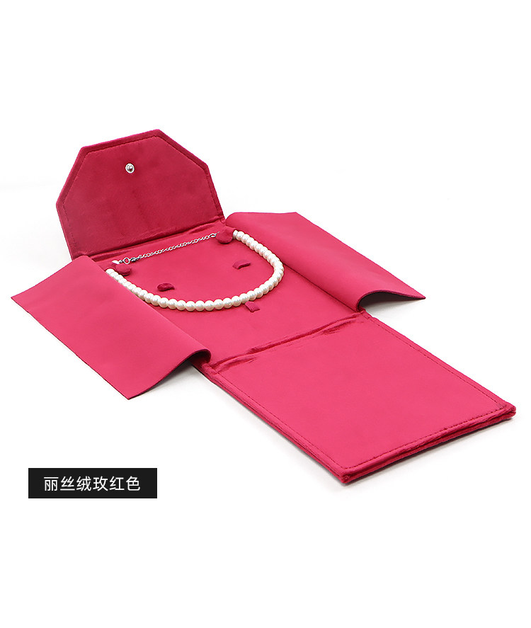 фланель сумки 跨境珍珠项链便携展示包多功能耳环戒指吊坠丝绒收纳包饰品收纳袋