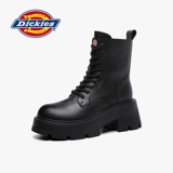 Dickies Martens, высокие флисовые зимние короткие сапоги для черной кожи на платформе, ботинки, 2024 года