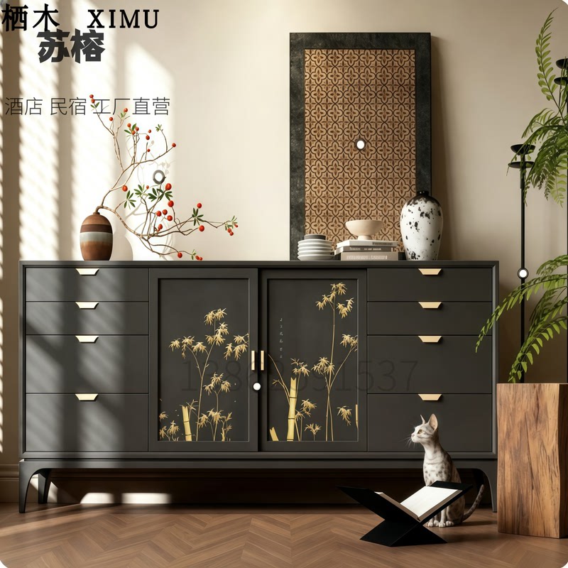 Medieval-Style Solid Wood Chest of Drawers, Storage Cabinet, Retro-Style Mortise and Tenon Structure Sideboard, Living Room Bedroom Storage Cabinet, Entryway Cabinet Medieval-Style Solid Wood Chest of Drawers, Storage Cabinet, Retro-Style Mortise and Tenon Structure Sideboard, Living Room Bedroom Storage Cabinet, Entryway Cabinet