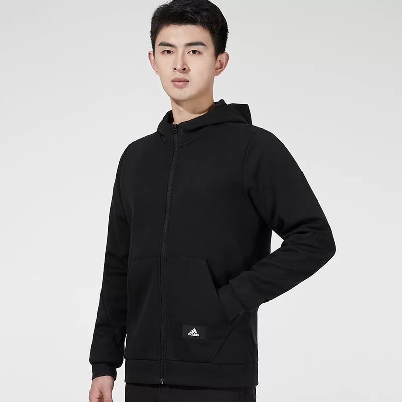 Мужская осенняя куртка Adidas, худи с молнией, кардиган для отдыха, спортивный костюм для тренировки, для бега