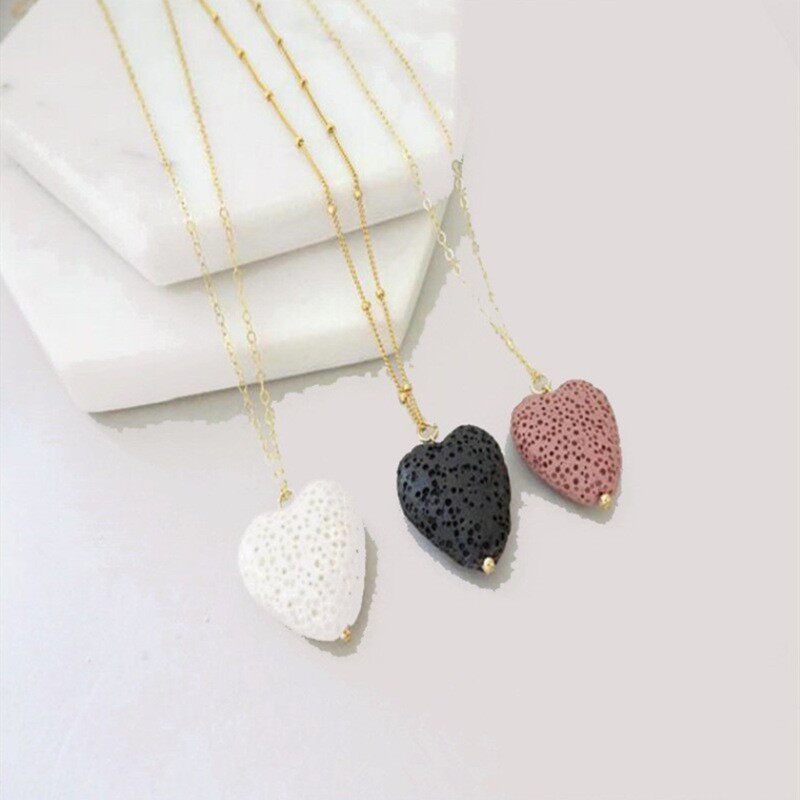 Blue Heart Volcanic Stone Necklace – Unique Fashion Pendant Jewelry O1CN01C4rbi8283ifWP3TM0 !!2215945927877