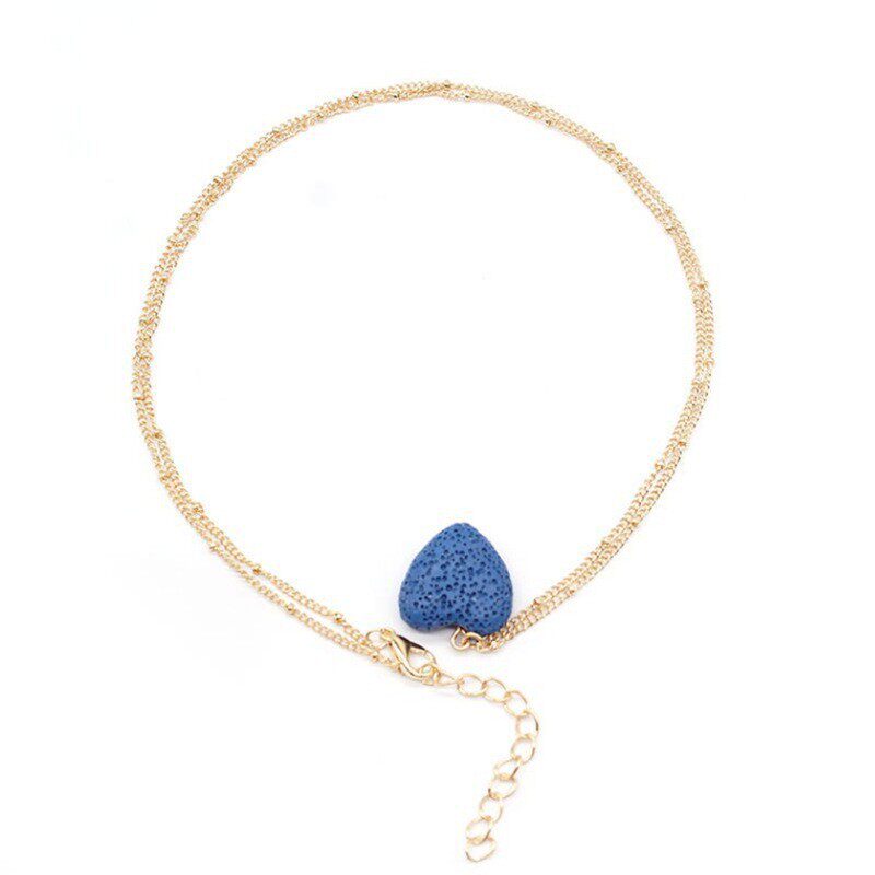 Blue Heart Volcanic Stone Necklace – Unique Fashion Pendant Jewelry O1CN01GfRMuh283ifXvlrDW !!2215945927877