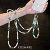 [Lucky]Summer High-End Light Luxury Style Crossbody Wrist Phone Case with Chain Lanyard Keychain, Sparkling Diamond High-End Chain, Light Luxury Fashion Trendy Anti-Drop Bracelet Wristband Long Chain for Women, Gift