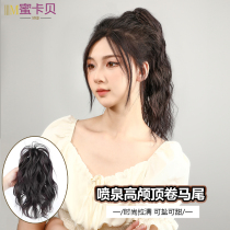 Wig hair hair full-hair fountain grab clamp can be all-tied to a pine tail pine tail