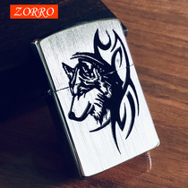 zorro brass kerosene windproof lighter personalized creative five-sided color printing lighter classic kerosene machine