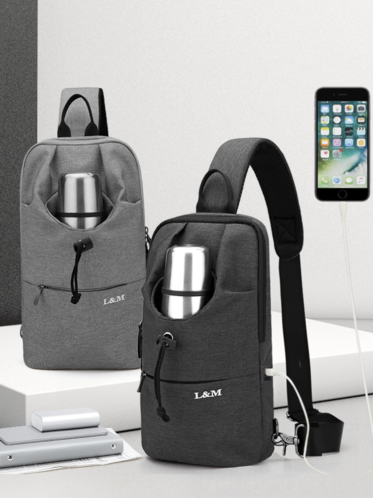 Xiaomi Mi Family Chest Bag Men's Single Shoulder Oblique Satchel Chest Front Tide Card Personality Multifunction Sports Casual Little Cross Bag-Taobao