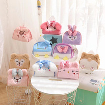 Tissue set girly heart Japanese style cute cartoon plush tissue set home living room tissue box paper storage