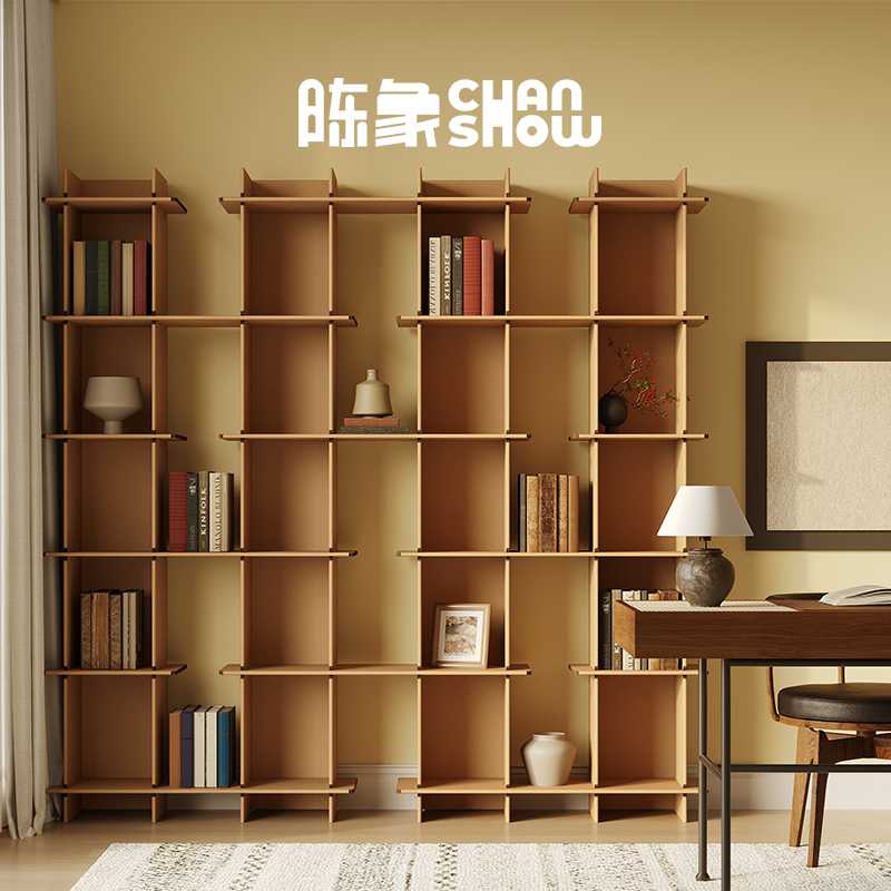 Chen Xianglan Shan Storage Rack Bookshelf Partition Wall-Mounted Floor-Standing Living Room Japanese-Style Simple Multi-Layer Storage Cabinet Corrugated Paper Chen Xianglan Shan Storage Rack Bookshelf Partition Wall-Mounted Floor-Standing Living Room Japanese-Style Simple Multi-Layer Storage Cabinet Corrugated Paper