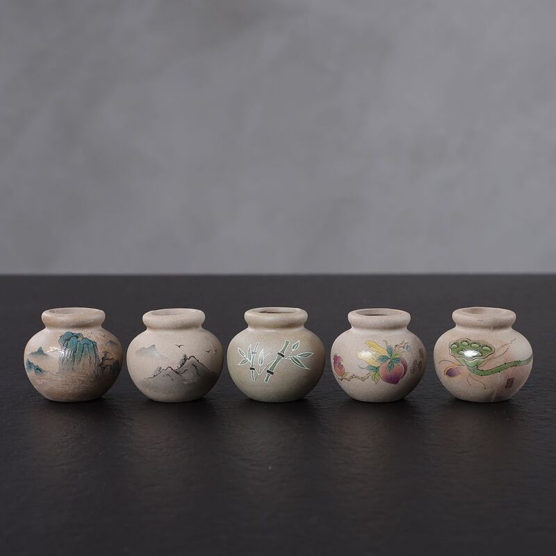 Ceramic Pot, Water Plant Cup, Coarse Pottery, Mini Small-Diameter Vase, Flower Arrangement, Desktop Decoration, Vintage Style Flower Vessel, Fish Tank Water Ceramic Pot, Water Plant Cup, Coarse Pottery, Mini Small-Diameter Vase, Flower Arrangement, Desktop Decoration, Vintage Style Flower Vessel, Fish Tank Water